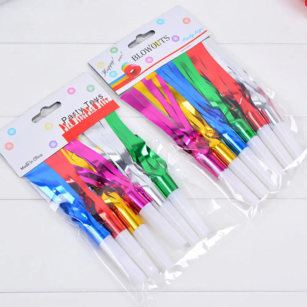Kids Whistle Fringe Party Whistles Metallic Noise Maker Birthday