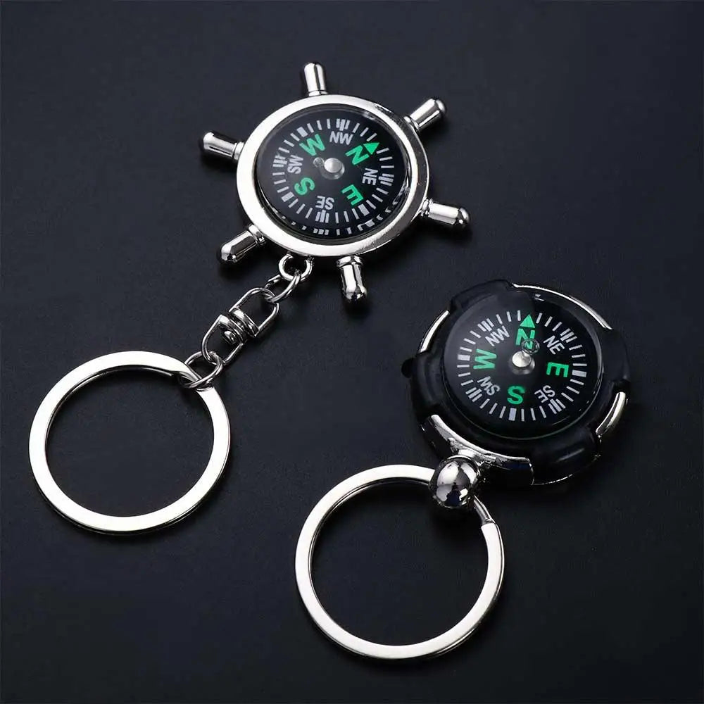 Hiking Navigator Accessories Carabiner Keyring Outdoor Key Chain Keychain Mini Compass Emergency Wild Compass Pocket Compass Zpaxo