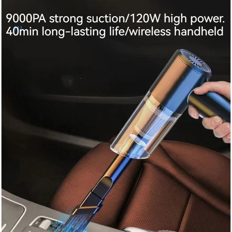 Car Vacuum Cleaner 120000PA Powerful Cleaning Machine Cars Cleaner Mini Wireless Portable Hand held Cleaner for Home Appliance Zpaxo