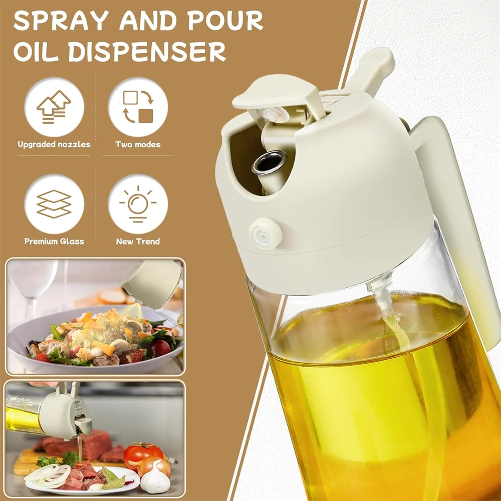Oil Sprayer Cooking 1 Dispenser Bottle Spray Pour Food-grade Glass Zpaxo
