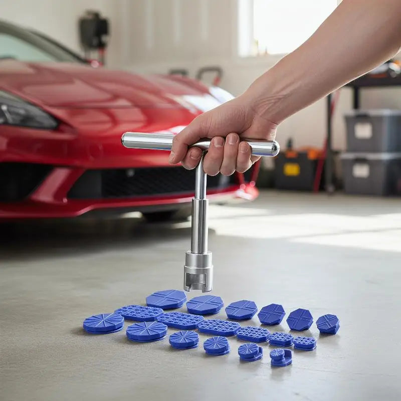 18-Pc Paintless Dent Repair Puller Kit – T-Bar & Tabs