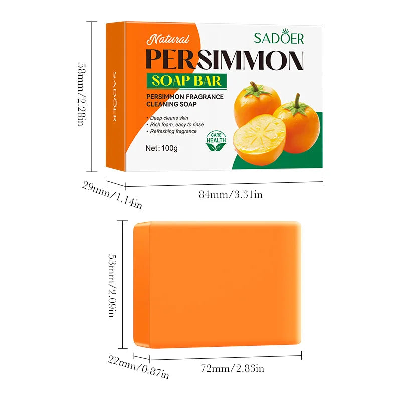 SADOER Persimmon Handmade Soap – Deep Cleanse & Moisturize Handmade Bar Soap Zpaxo