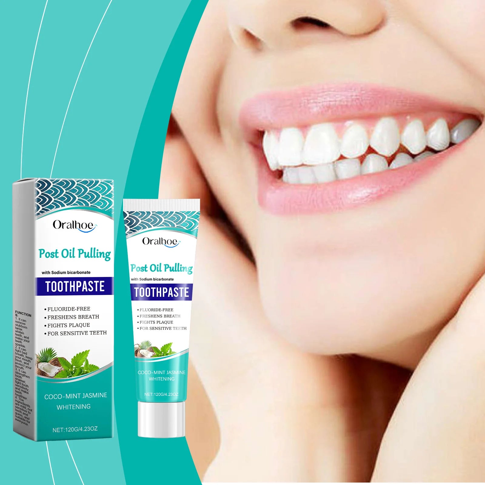 Coconut Oil Whitening Toothpaste – Remove Plaque & Stains Whitening Toothpaste Zpaxo