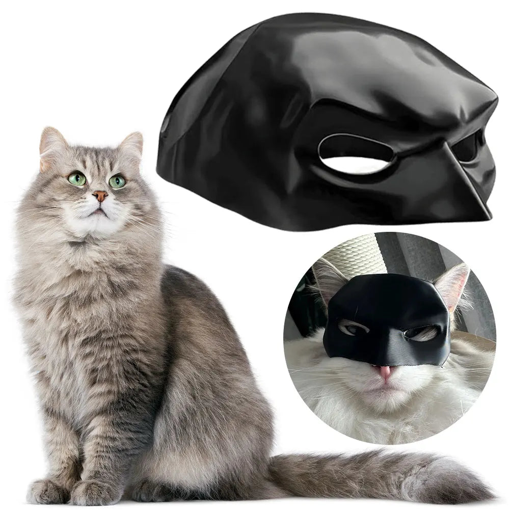 Bat Cat Halloween Half Face Mask – 3D Printed Pet Costume