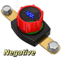 12 V Battery Disconnect Switch Positive Negative Pole Power-off Switch Power Switch Voltage Display Brass Screw Hole Zpaxo Negative