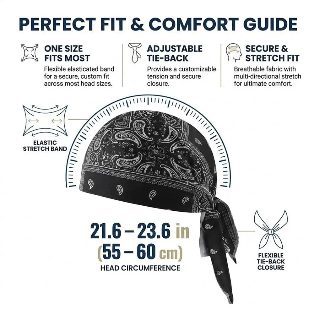 Cooling Skull Caps Stretchy Sweat Wicking Helmet Liner Lightweight