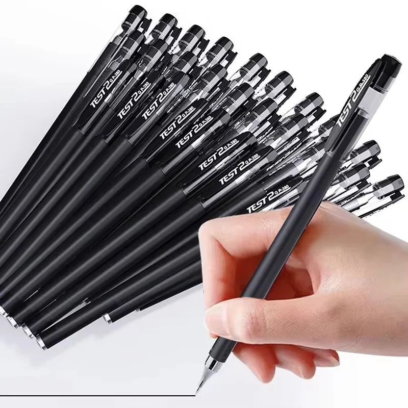 Students Gel Pens Black Ink Refill Pen Writing Accessories School