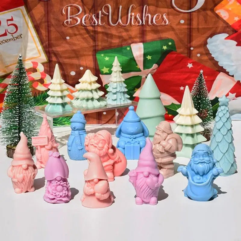 Christmas Molds Santa Silicone Mould Resin Molds Plasters Molds Zpaxo