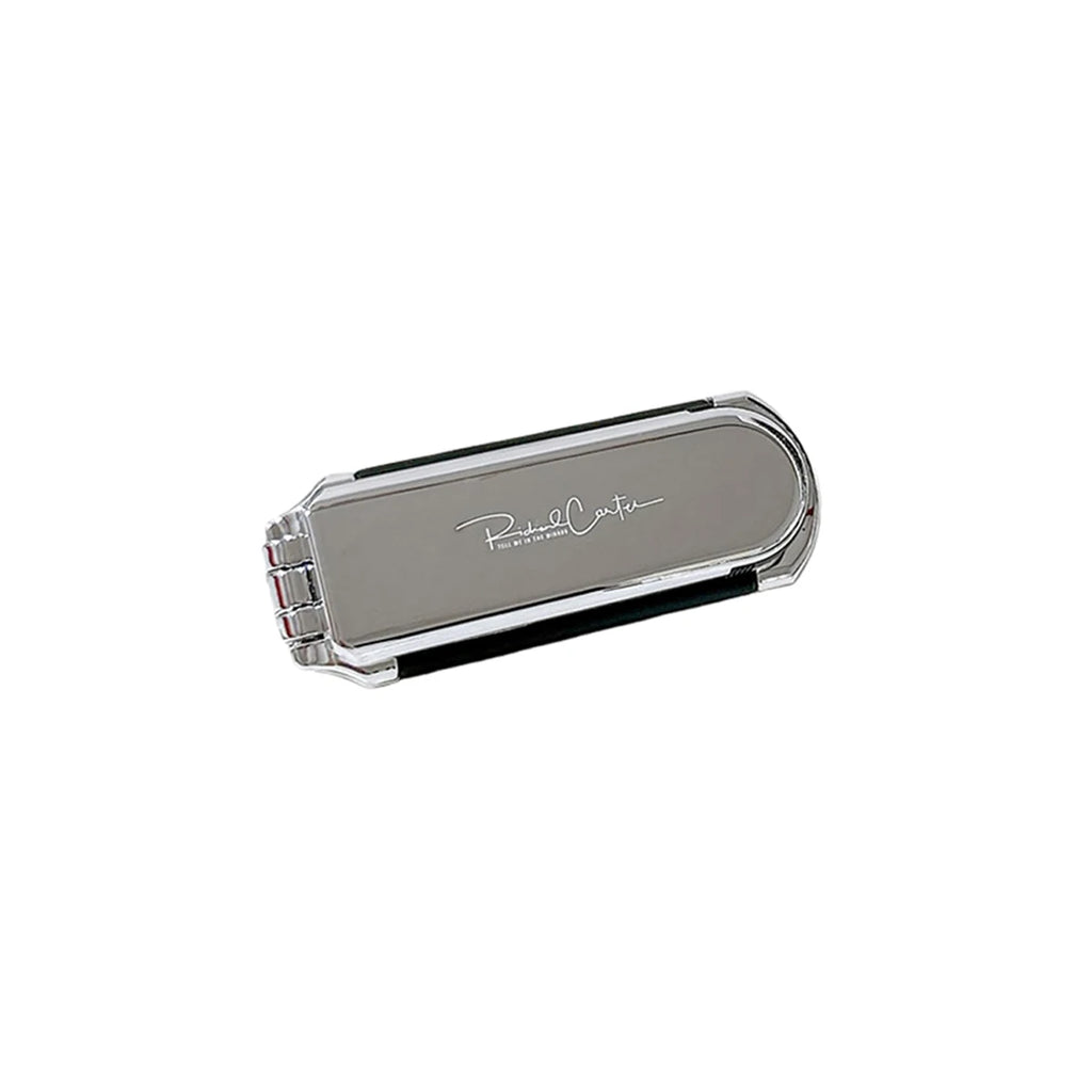 Folding Hair Brush with Mirror – Compact Travel Detangler