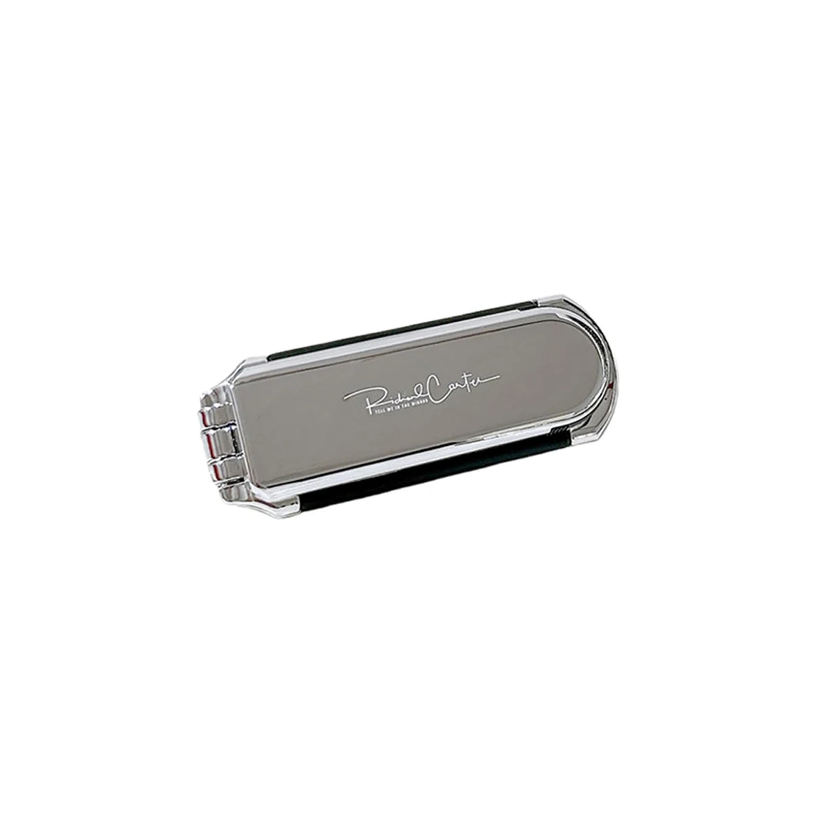 Folding Hair Brush with Mirror – Compact Travel Detangler