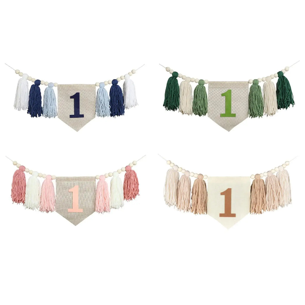 1ST Birthday Highchair Banner Decoration Photo Prop Birthday Party Birthday Zpaxo