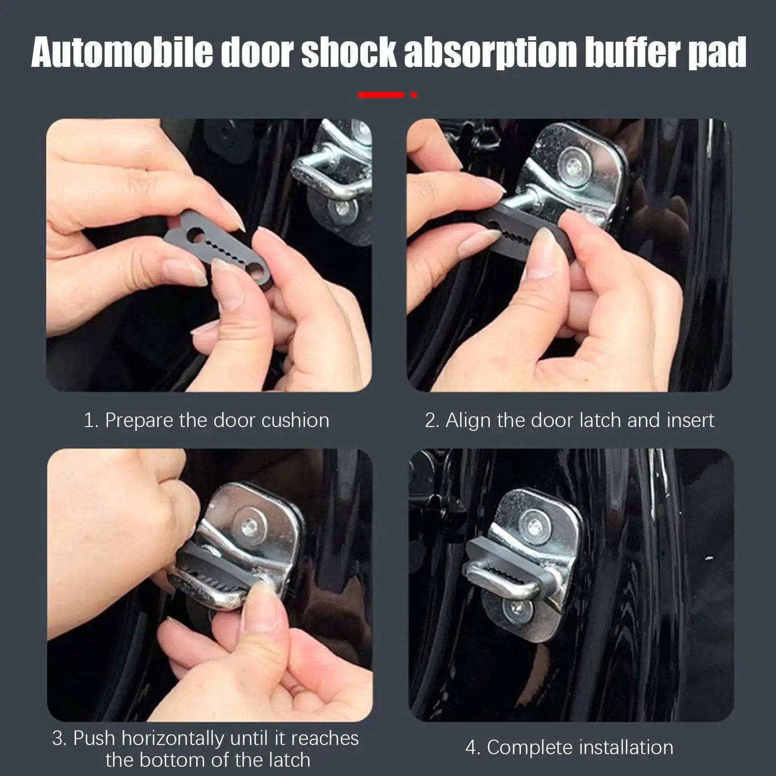 Car Door Lock Cover 4 Adhesive High-elasticity Silicone Latch