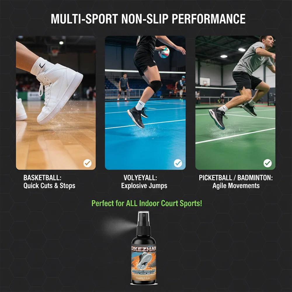 SIKEZHAN Basketball Shoe Grip Spray - Anti-Slip Traction Enhancer for Sneaker Soles - Instant Court Grip & Stop Sliding Zpaxo