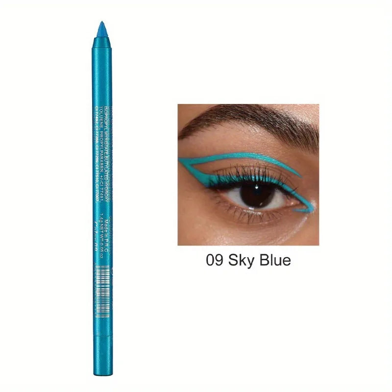 Waterproof Black Brown Eyeliner Gel Pencil Matte Smooth Eye Shadow Highlighter Pens Non-Smudge Easy Wear Eyeliner Pen Makeup Zpaxo 09