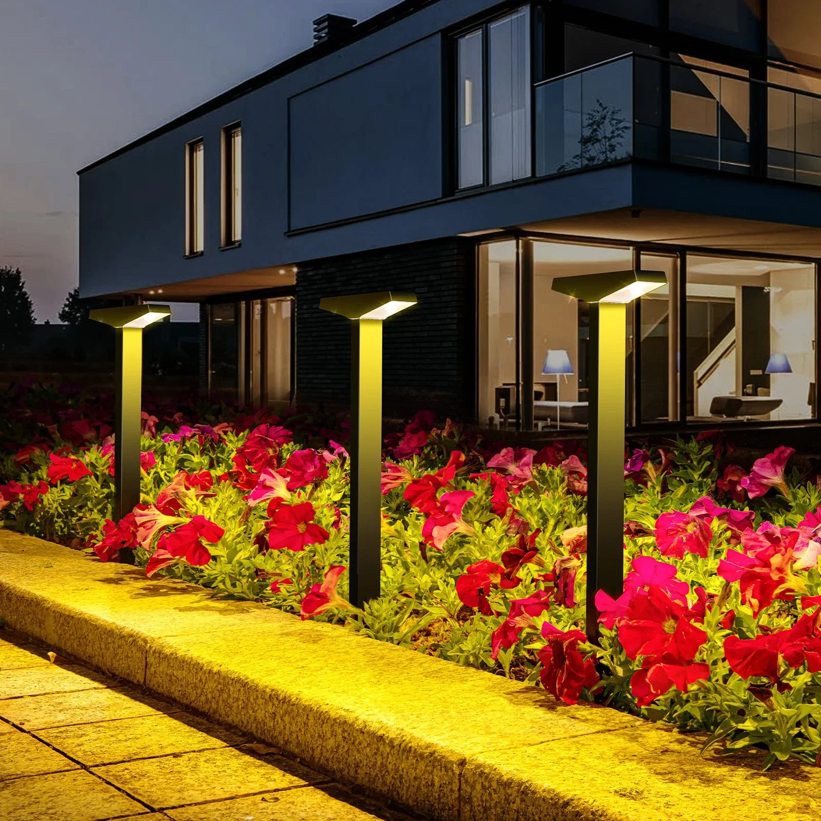 Waterproof Solar LED Garden Lights Outdoor Landscape Lighting for Villa Patio Plant Atmosphere Decoration Zpaxo