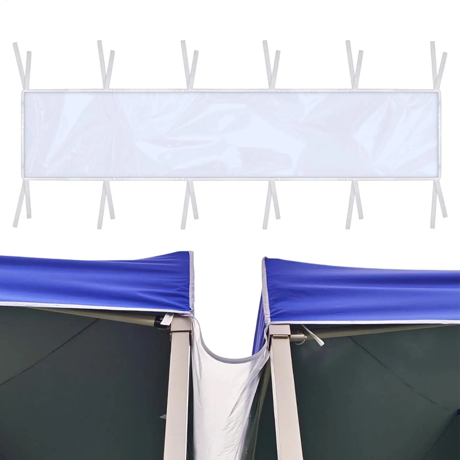Rain Gutter Canopy Tent Detachable Transparent Instant Accessory