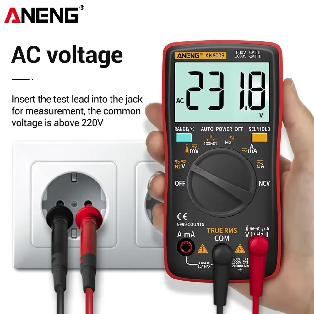 ANENG AN8009 Electrical Capacitance Meter Temp Diode Transistor