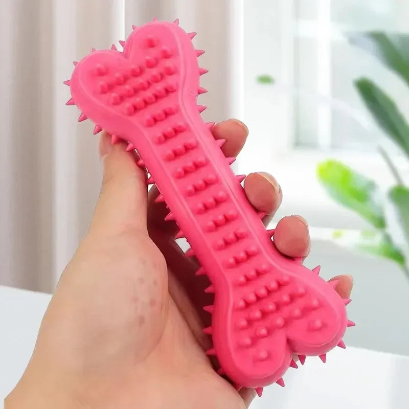 1PC Pet Chew Toy Soft Rubber Bite-resistance Bone Shape Teeth Grinding Chewing Toys for Small Dogs Training Pet Supplies Zpaxo