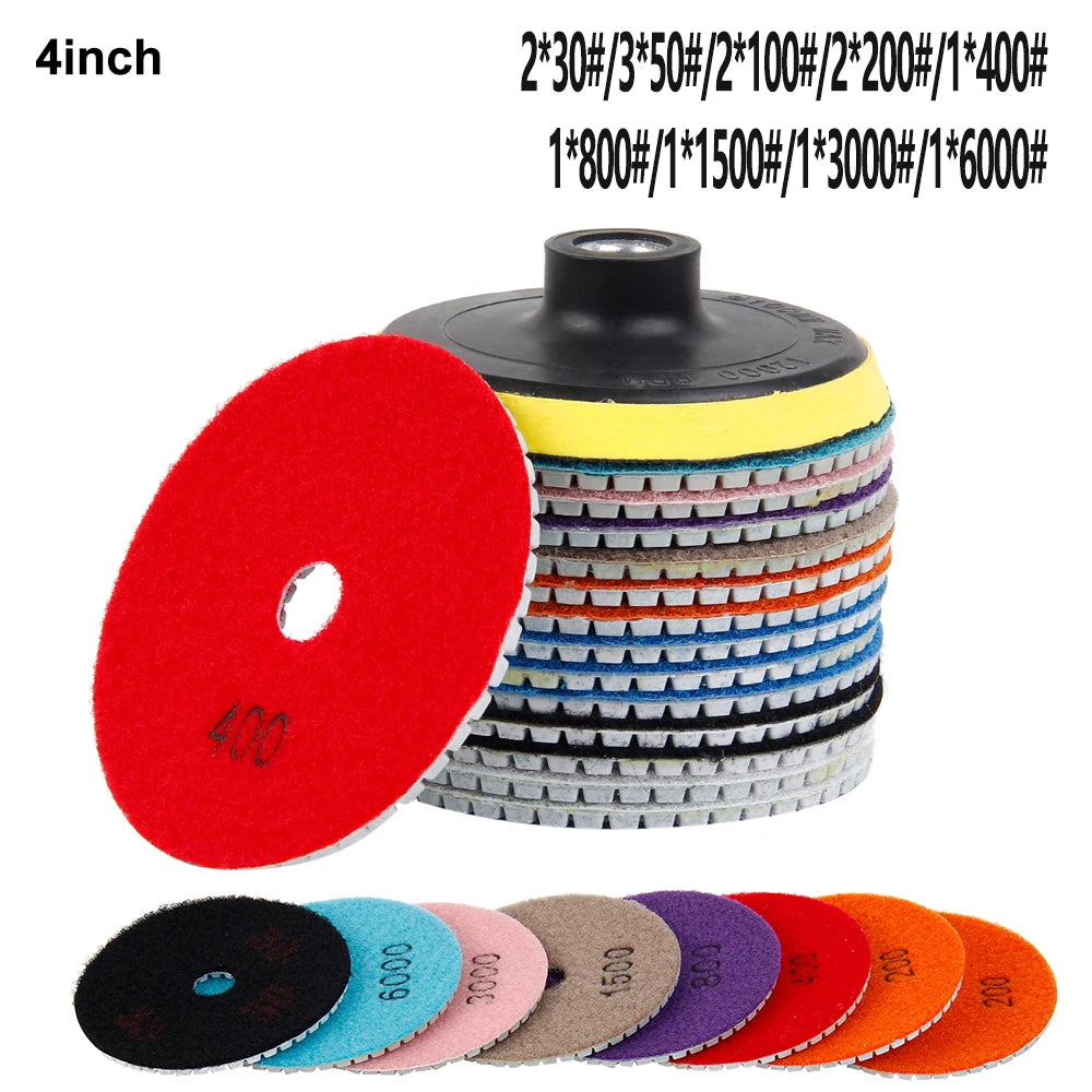 100mm Brushless Angle Grinder 8000 rpm Polishing Cutting Machine Cordless Electric Grinder Power Tool for Makita 18V Battery Zpaxo 14 PCS Abrasive disc