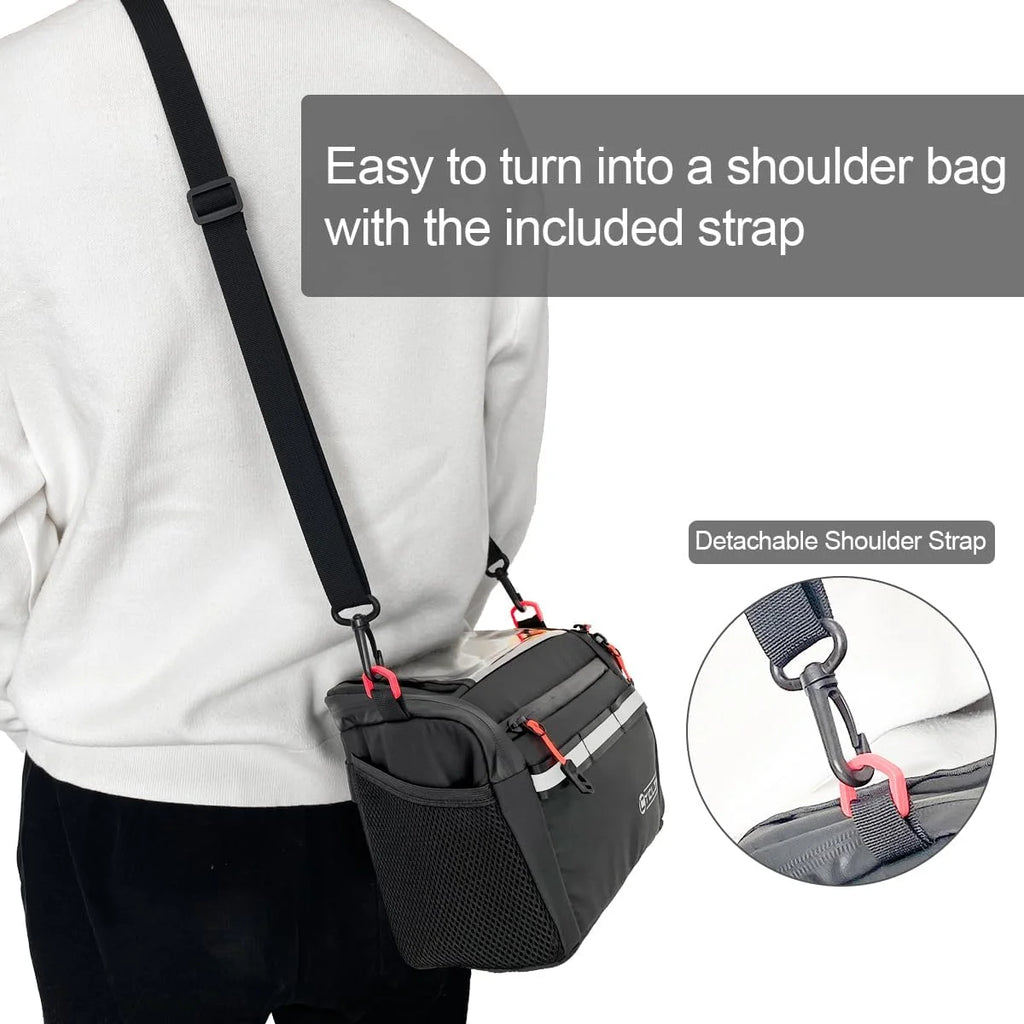Toptrek 4L Bicycle Handlebar Bag Large Capacity Insulated Car Storage Winter Bike Bag Keep Warm Basket Pack Cycling Accessories Zpaxo