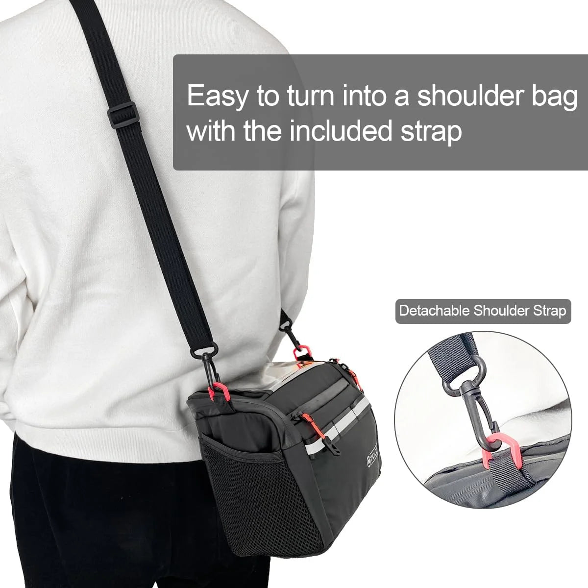 Toptrek 4L Bicycle Handlebar Bag Large Capacity Insulated Car Storage Winter Bike Bag Keep Warm Basket Pack Cycling Accessories Zpaxo