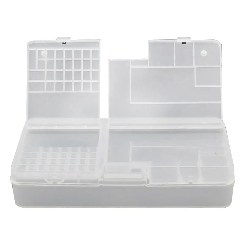 Transparent Plastic Storage Box Multi-grid Tool Organizer Electronic