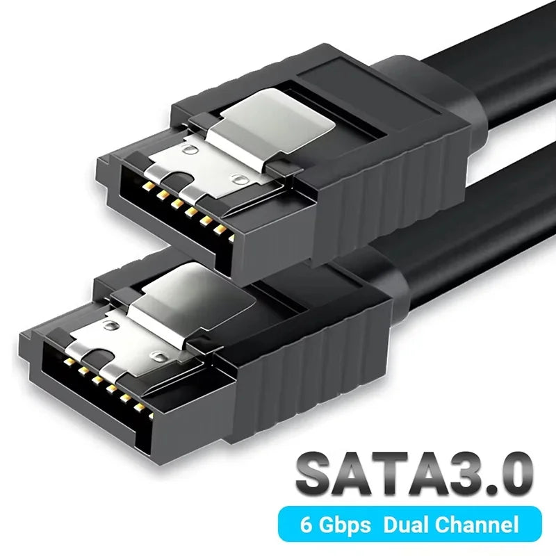 SATA III Data Transmission Cable 6Gbps Straight Bend HDD SDD Data Cable For SATA HDD SSD CD Drive Desktop Computer Accessories Zpaxo