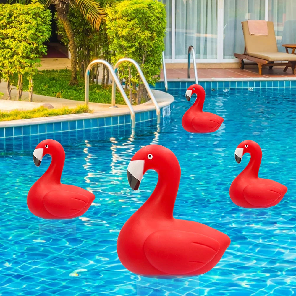 Solar Flamingo Chlorine Floater Glow Dark Floating Water Cleaner