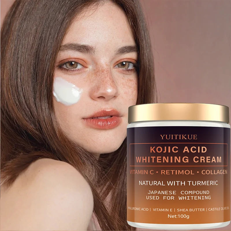 Kojic Acid Whitening Cream 100g | Vitamin C, Turmeric & Hyaluronic Skin Brightening Cream Zpaxo Default Title