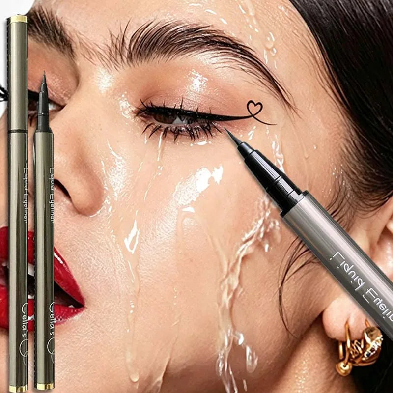 Ultra Thin Black Liquid Eyeliner Matte Long-lasting Waterproof Metal