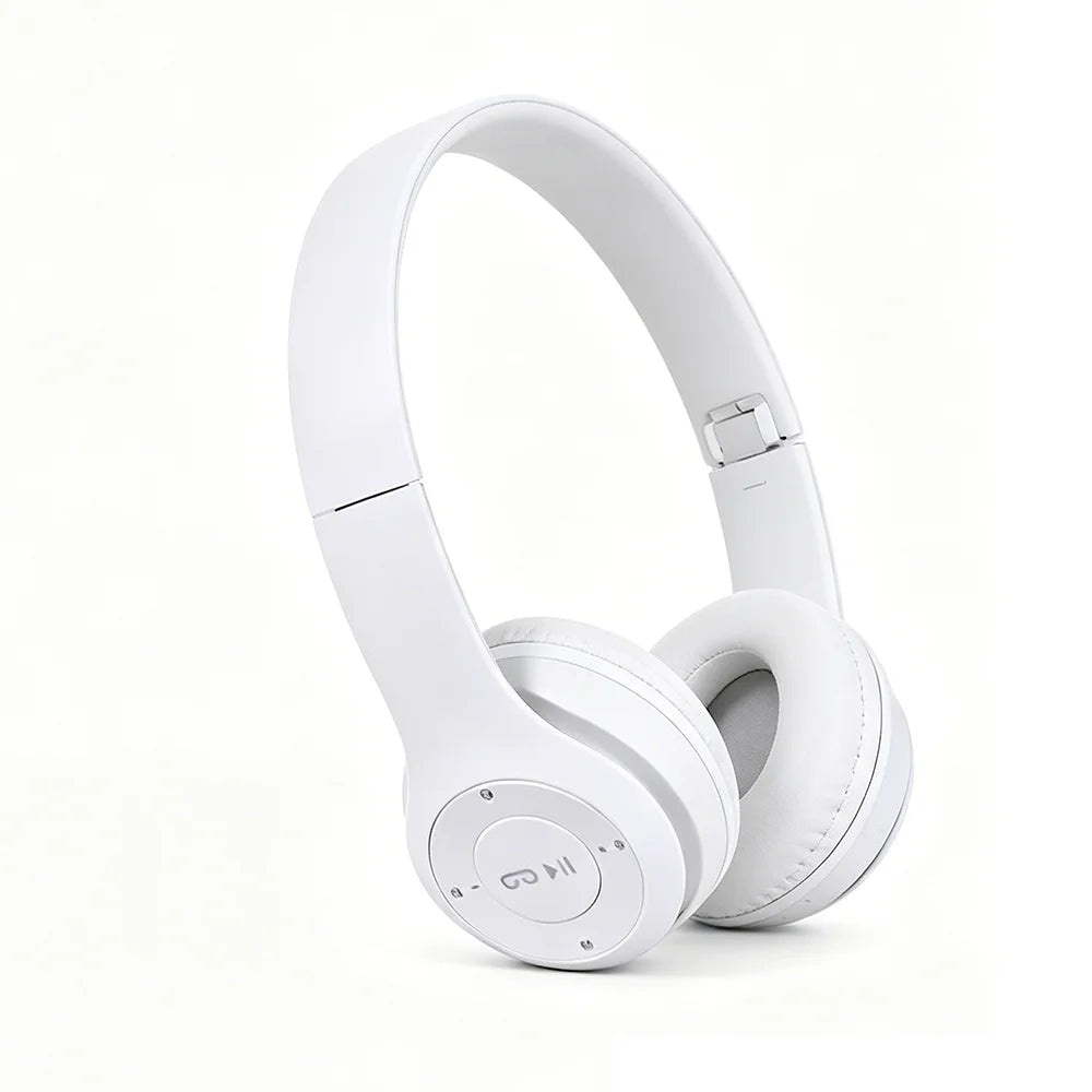 Bluetooth 5 0 Headsets Wireless Headphones Wired Earphones Support TF Zpaxo White