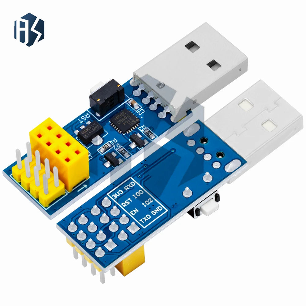 ESP-01/ESP-01S ESP8266 WiFi Development Board – CP2104 USB-to-TTL Auto-Flasher with One-Click Firmware Upload (No Manual Reset) Zpaxo
