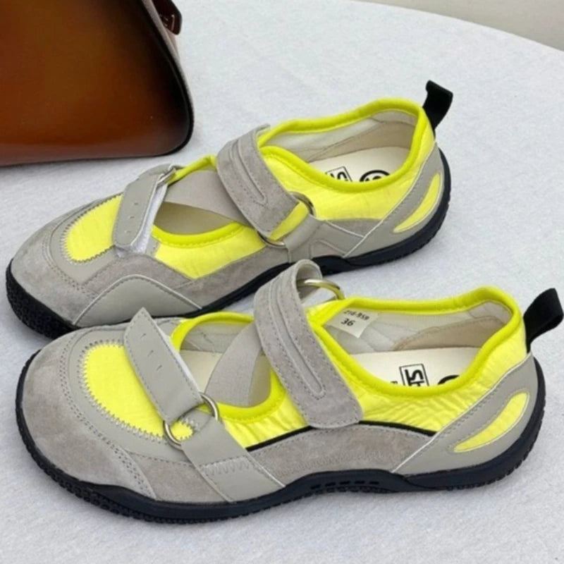 2026 Women Fashionable Casual Spring Autumn Vintage Round Closed Toe Zpaxo