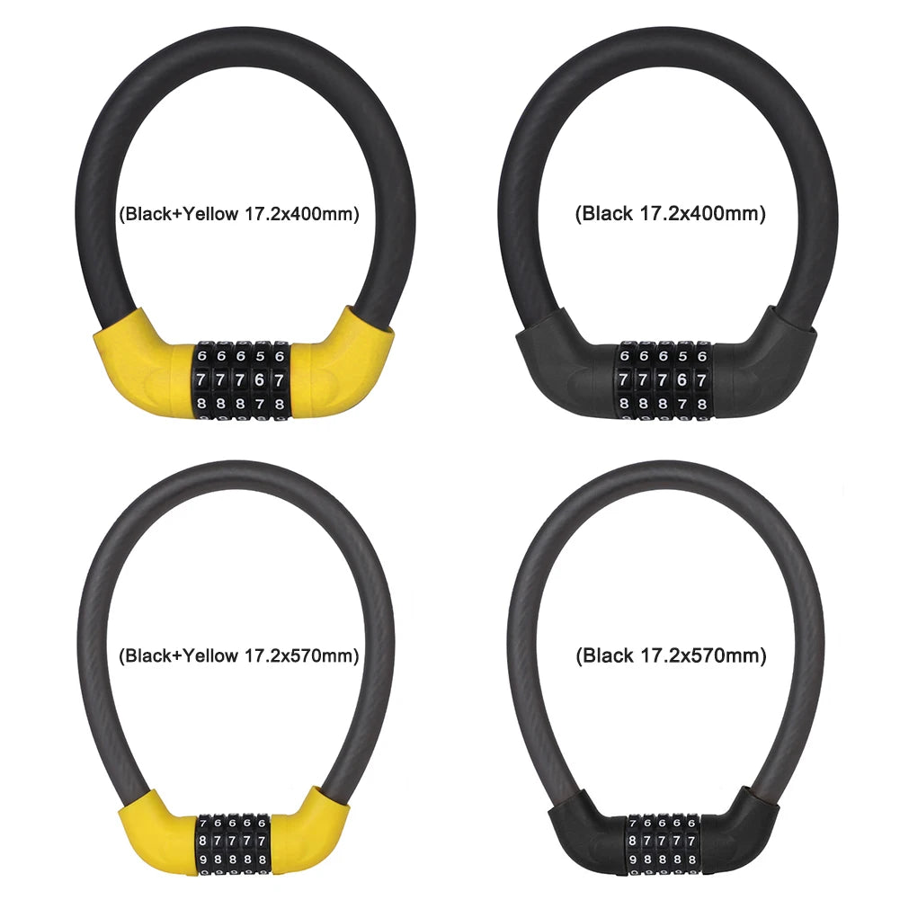 Universal MTB Scooter Combination Lock Motorcycle Anti-theft Steel
