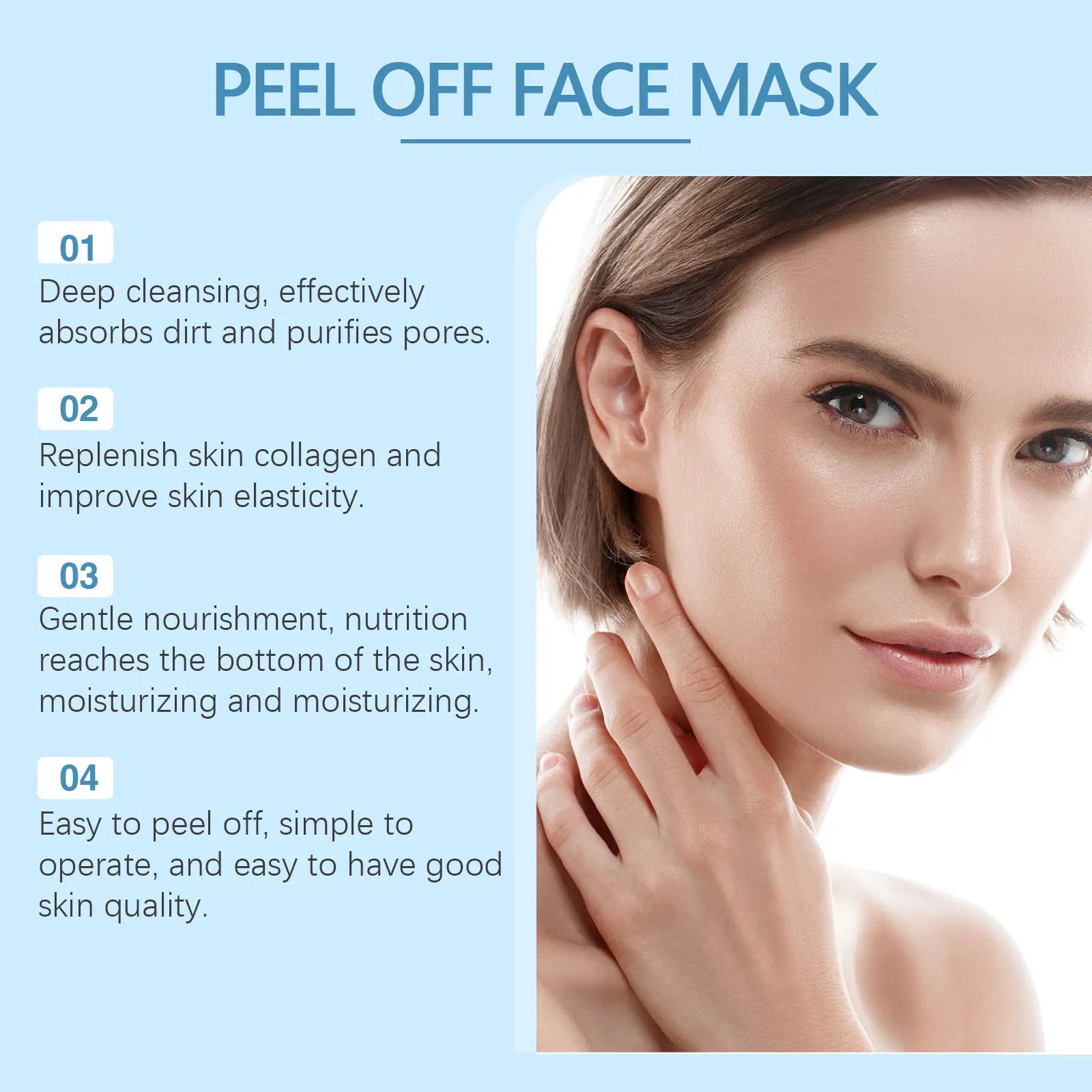 Bamboo Charcoal Blackhead Remover Mask Purifying Shrink Pore Deep Cleansing Oil Control Exfoliator Peel Mud Mask Skin Care Zpaxo