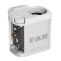 Wearable Waist Fan 100 Speeds Adjustable 1800mAh Battery Built Zpaxo WHITE