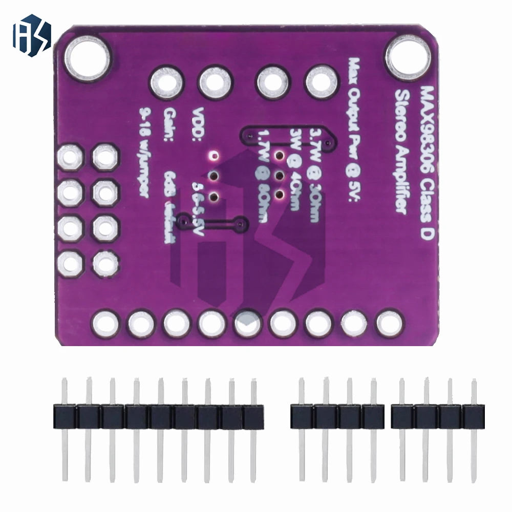 1~10PCS EGBO CJMCU-98306 MAX98306 3.3V~5.5V Stereo Class D Amplifier Class AB Audio 3.7W Gain setting 6DB 9DB 12DB 15DB 18DB Zpaxo