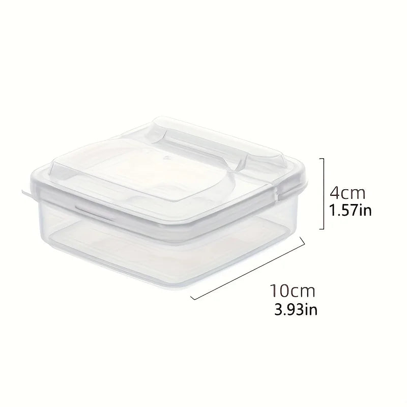 Plastic Refrigerator Storage Cheese Box Container Butter Block Slice