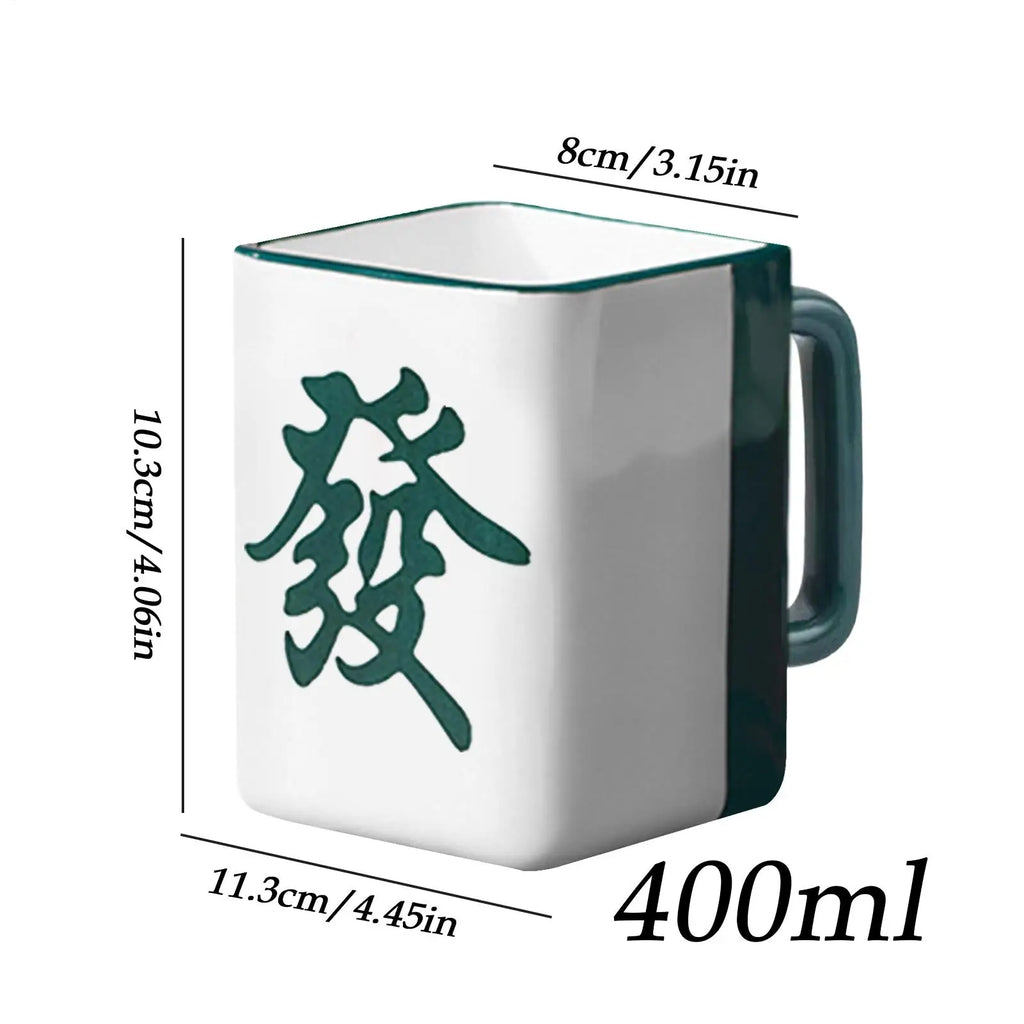 Ceramic Coffee Mug Mahjong Water Cup Novelty Mugs Women Men Family