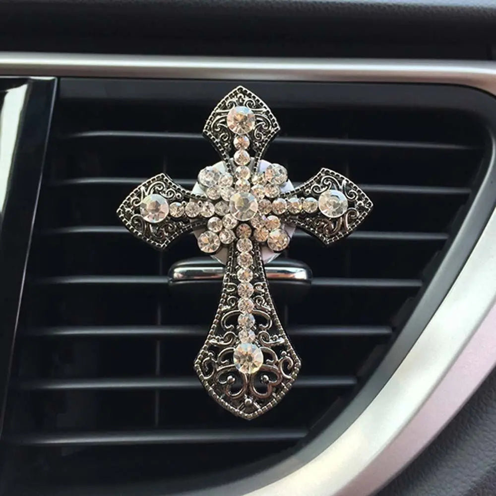 Aroma Jesus Cross Conditioning Car Smell Flavoring Diamond Air Zpaxo black