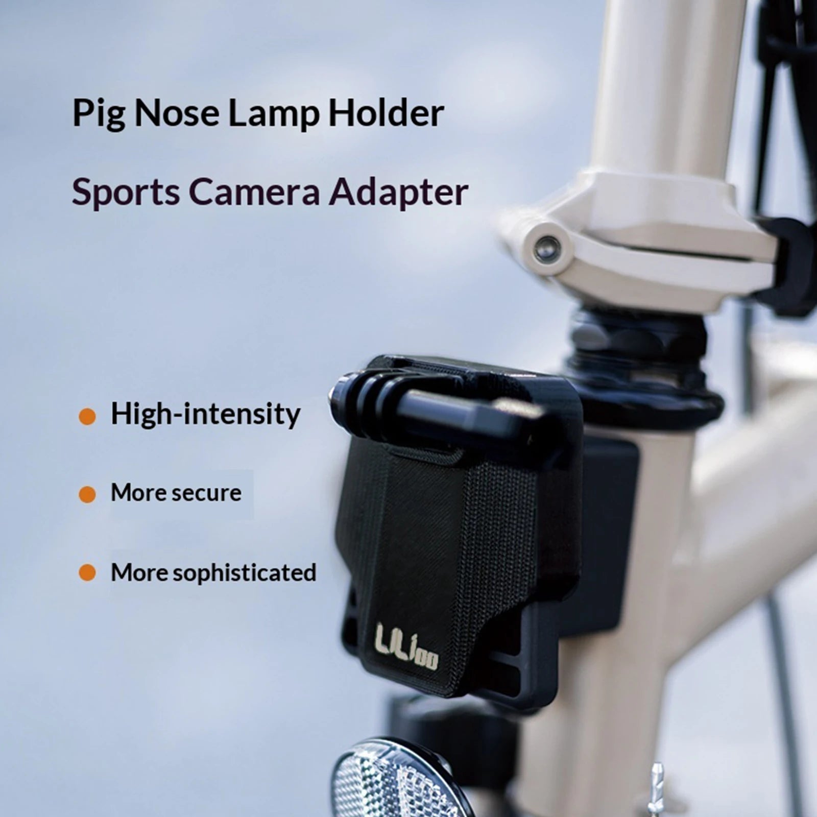 Folding Bike Pig Nose Lamp Stand Wear Resist Inspire Action Cameras