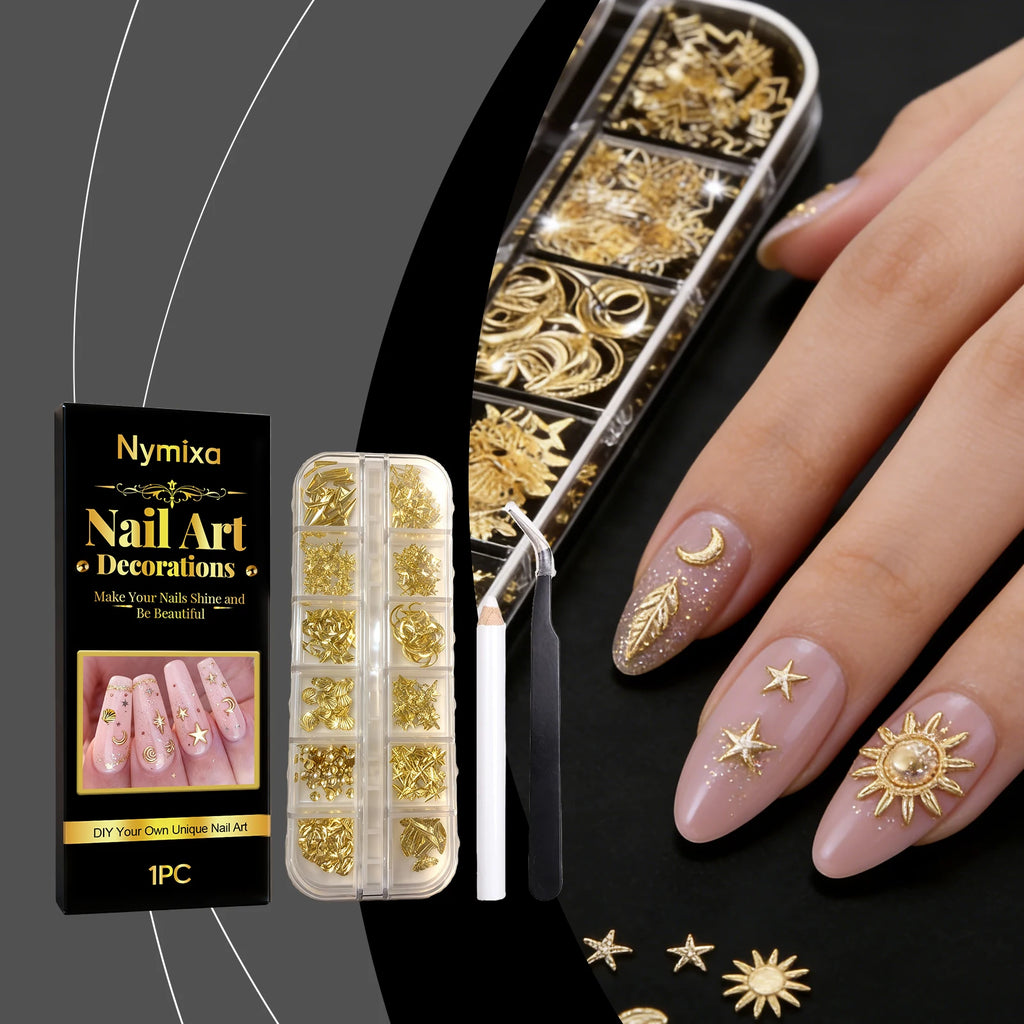 DIY Nail Art Decorations Kit Draw Delicate Art Designs Add Shiny Lasting Color Full Set Nail Art Tool Home DIY Manicure Design Zpaxo
