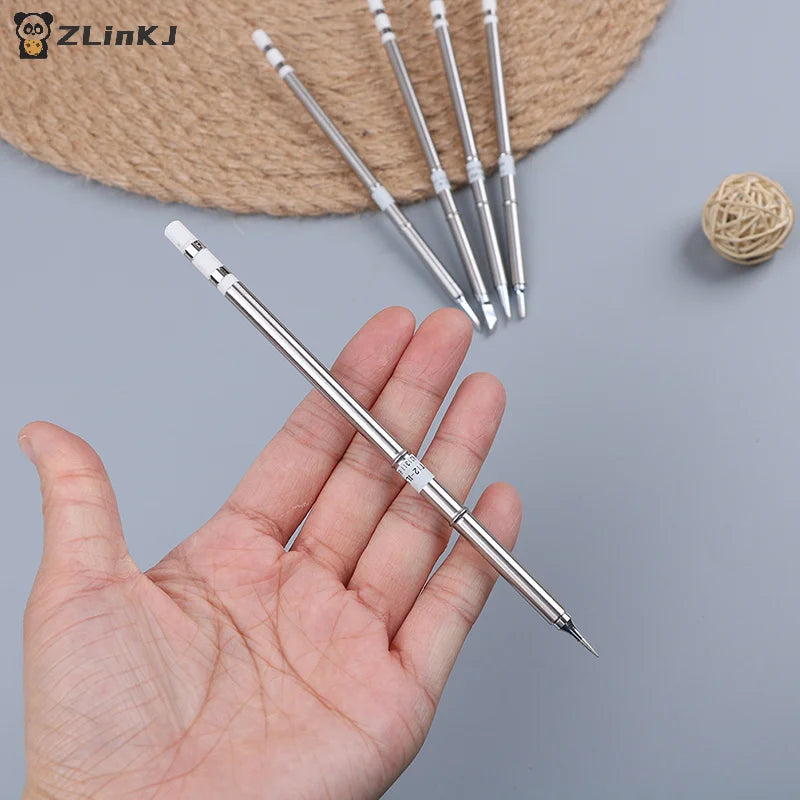 ▶1pcs T12-BC2 T12-J02 T12-JL02 T12-KR T12-ILS Soldering Iron Tips For Soldering Rework Station 110V - 220V 150mm Zpaxo