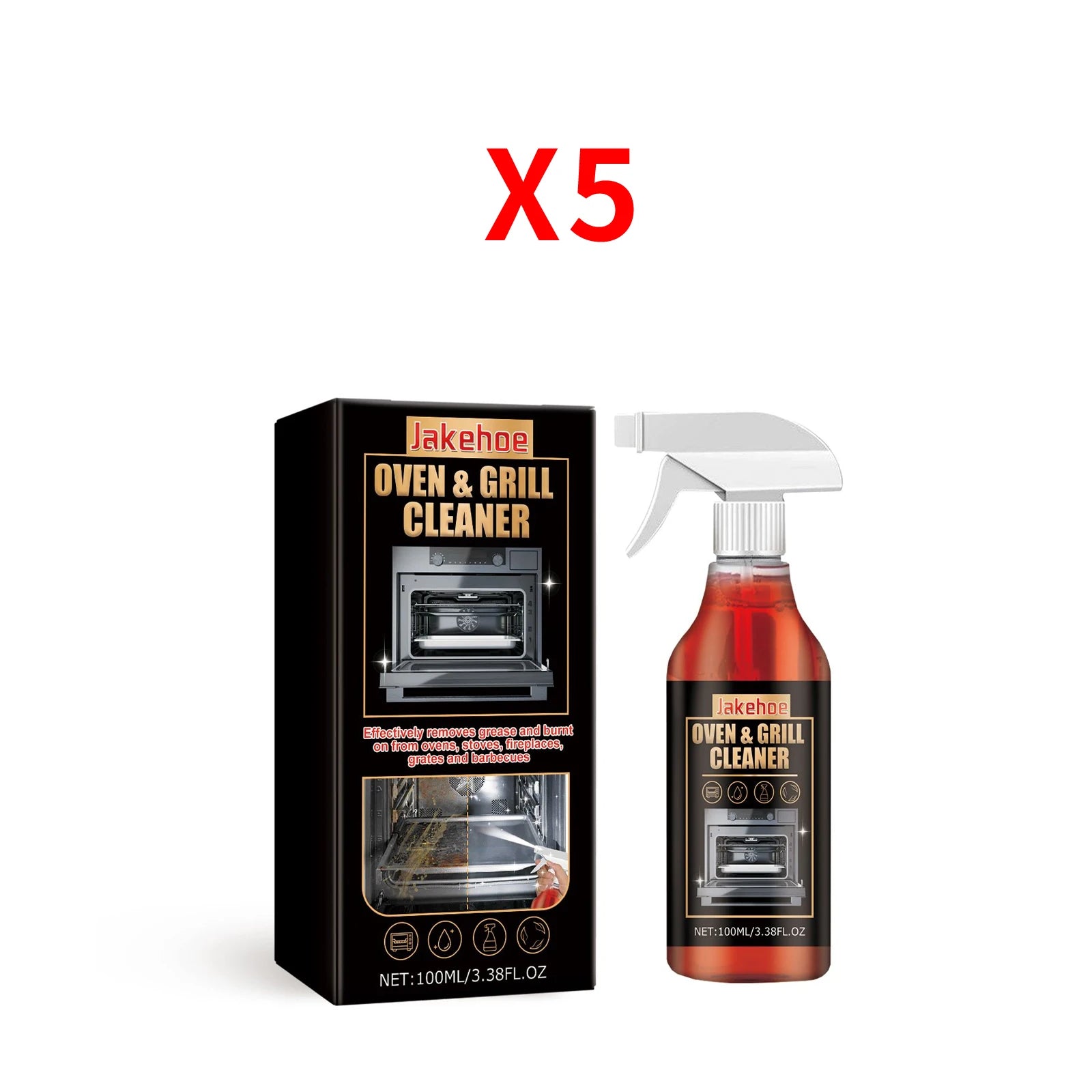 JAKEHOE Oven & Stove Foam Cleaner – Cuts Grease & Grime Fast Oven Foam Cleaner Zpaxo 500ml boxed