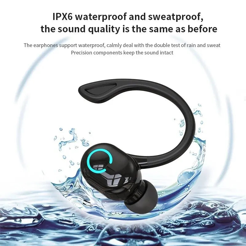 Sports Bluetooth Earphones Business Car Call Headphone With Microphone Handsfree Calling Headset For Sport Driving Office Calls Zpaxo