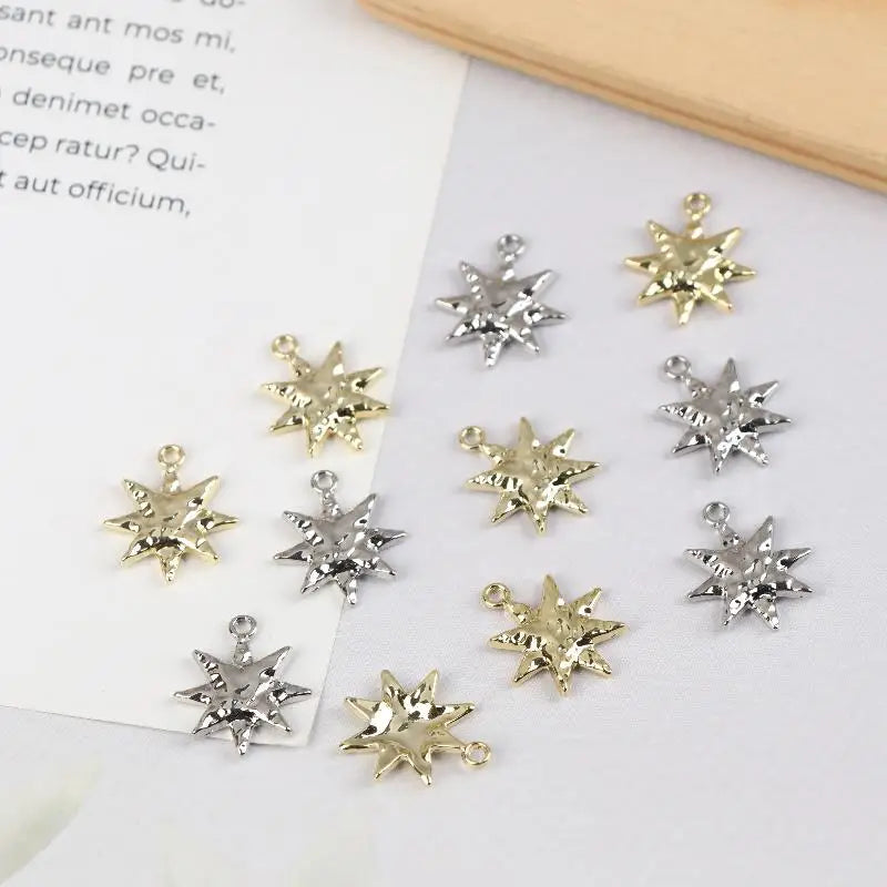 Simple Alloy Octagonal Star Pendant DIY Bracelets Necklaces Jewelry Zpaxo