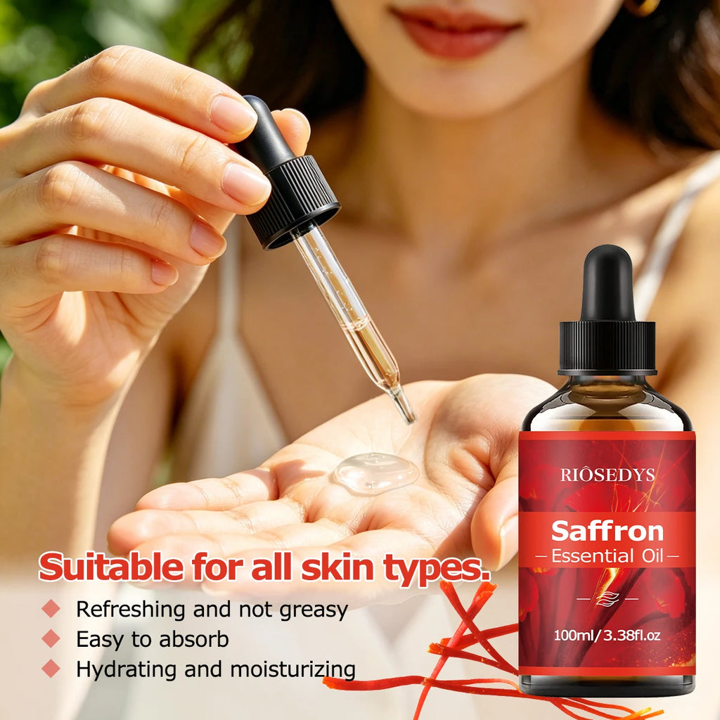 SAFFRON ESSENTIAL OIL Suitable Massage Skincare Deeply Nourishes Zpaxo