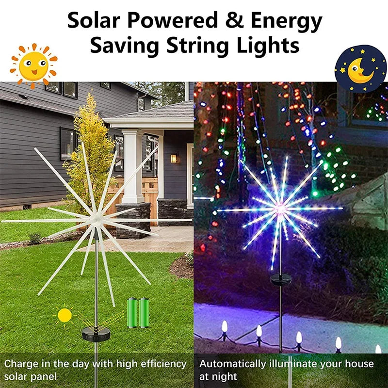 Outdoor Solar Lights Waterproof Decoration Meteor Horse 8 Modes Zpaxo