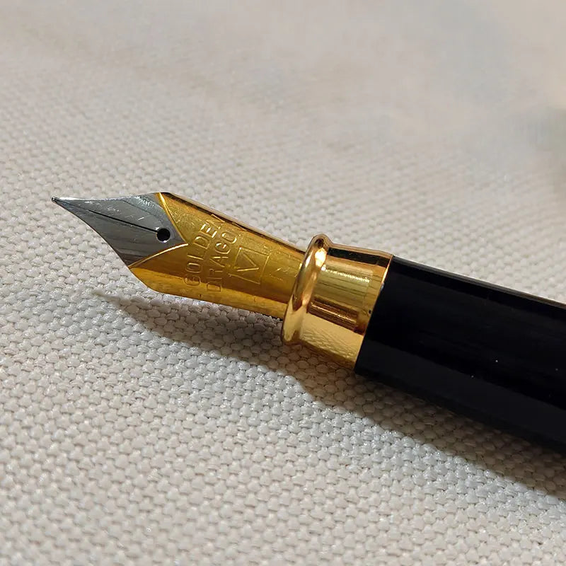 Chinese Dandong JINLONG Fountain Pens, Metal Copper Body, Full of Stars 1990s Style, Antique Writing Tool, Collectible Zpaxo