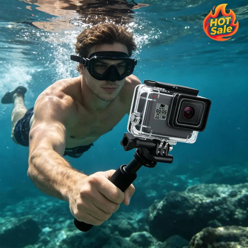 148FT/45M Underwater Protective Dive Shell With Bracket Action Cameras Cover for GoPro 5/6/7 Action Camera Accessories Zpaxo